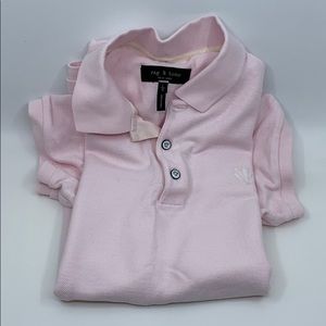 rag & bone polo shirt, pink, L